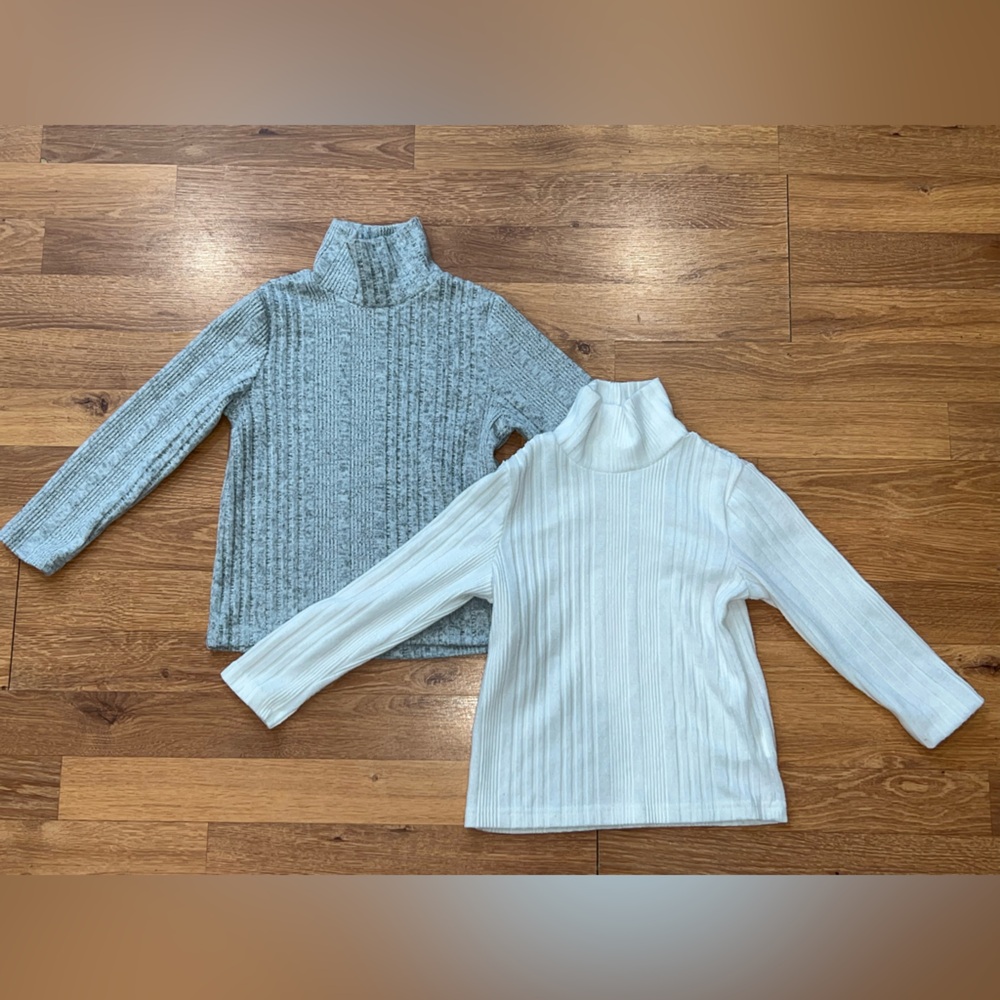 SHEIN Kids Ribbed Sweaters - White and Gray